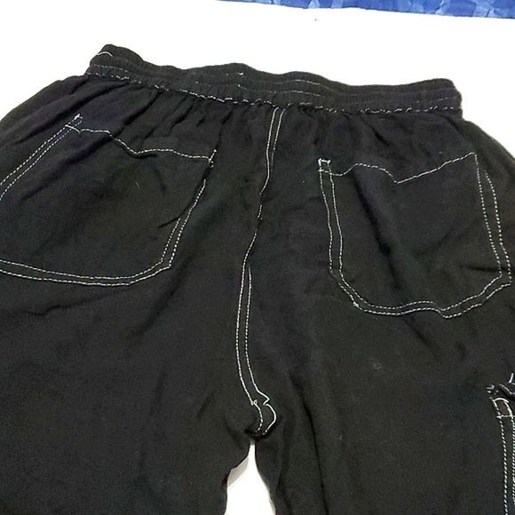 Angie Black Boho Utility Pull On Jogger Style Pants With Side Pockets - Picture 10 of 14
